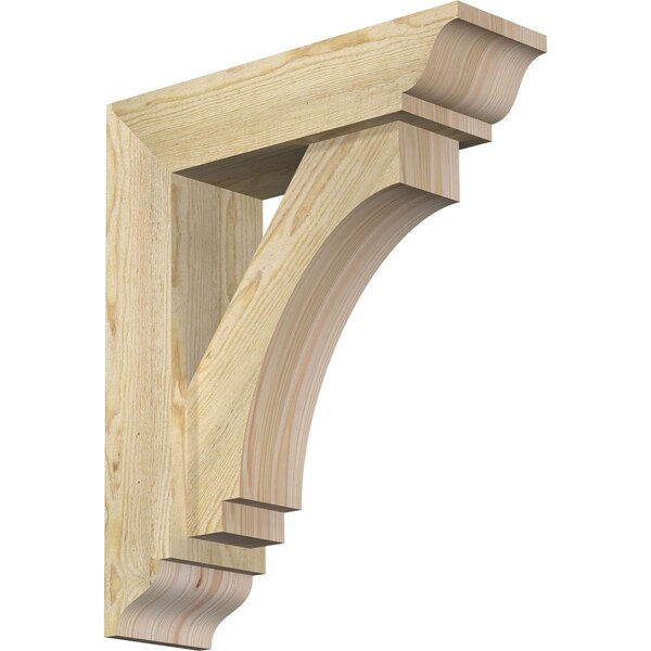 Ekena Millwork Imperial Traditional Rough Sawn Bracket w/ Offset Brace, Douglas Fir, 6"W x 20"D x 24"H BKT0604X20X24IMP01RDF - main